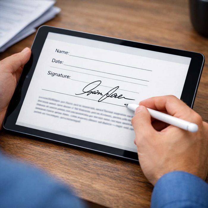 Signer un Document sur Tablette