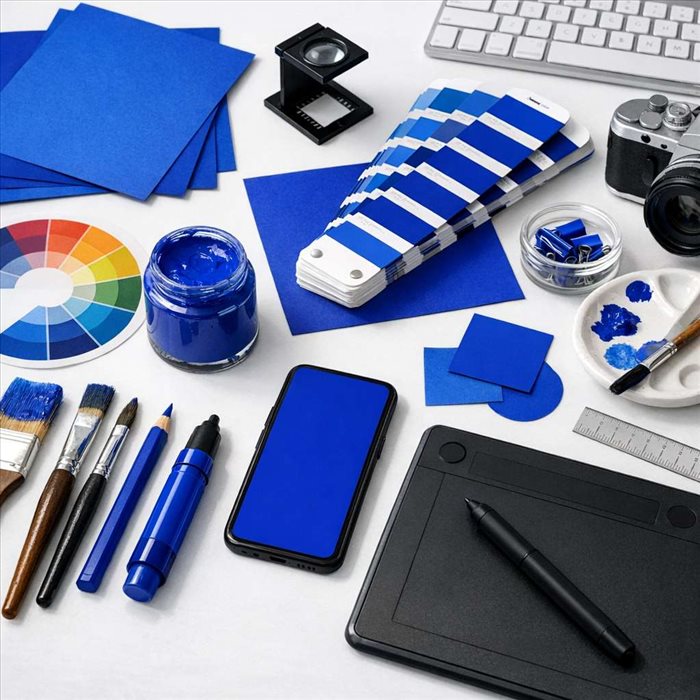 Bleu cobalt en design graphique : usages, associations et conseils