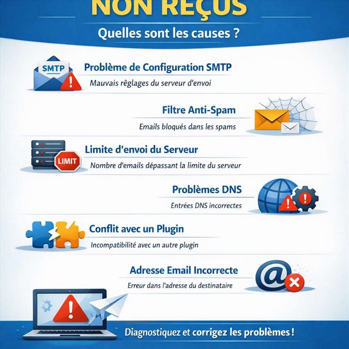 E-mails WordPress non reçus : quelles sont les causes ?