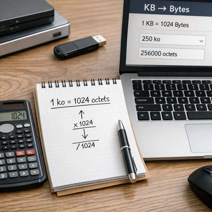 Convertir des ko en octets : formule simple et exemples