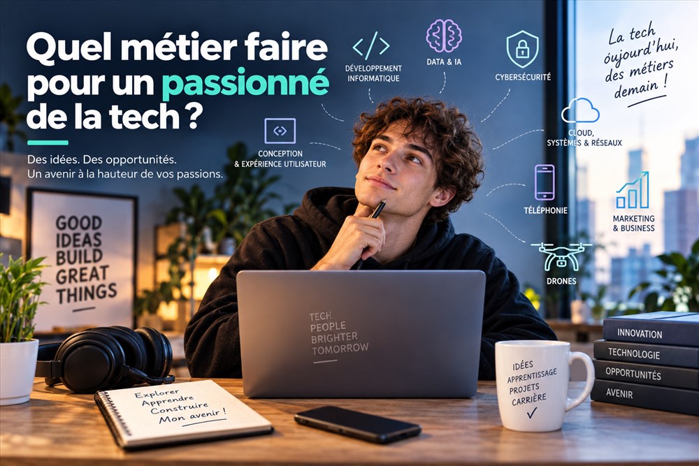 Quel métier faire pour un passionné de la tech ? 8 secteurs à découvrir