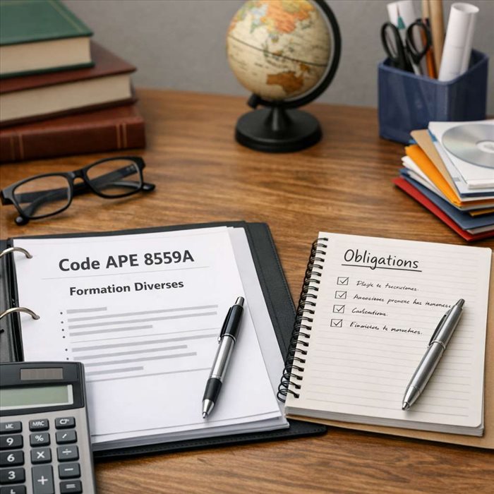Code APE 8559A : signification, activités et obligations